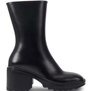 INC boots woman black zipper EVERETT ZIPPER OUTDOOR RAIN heeled BOOT New Size 10